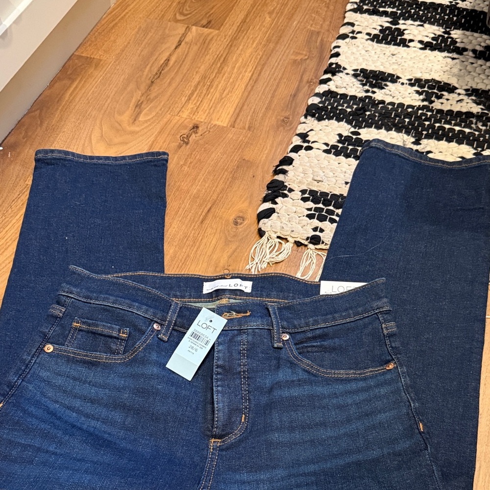 LOFT Women's Indigo Straight Leg Jeans